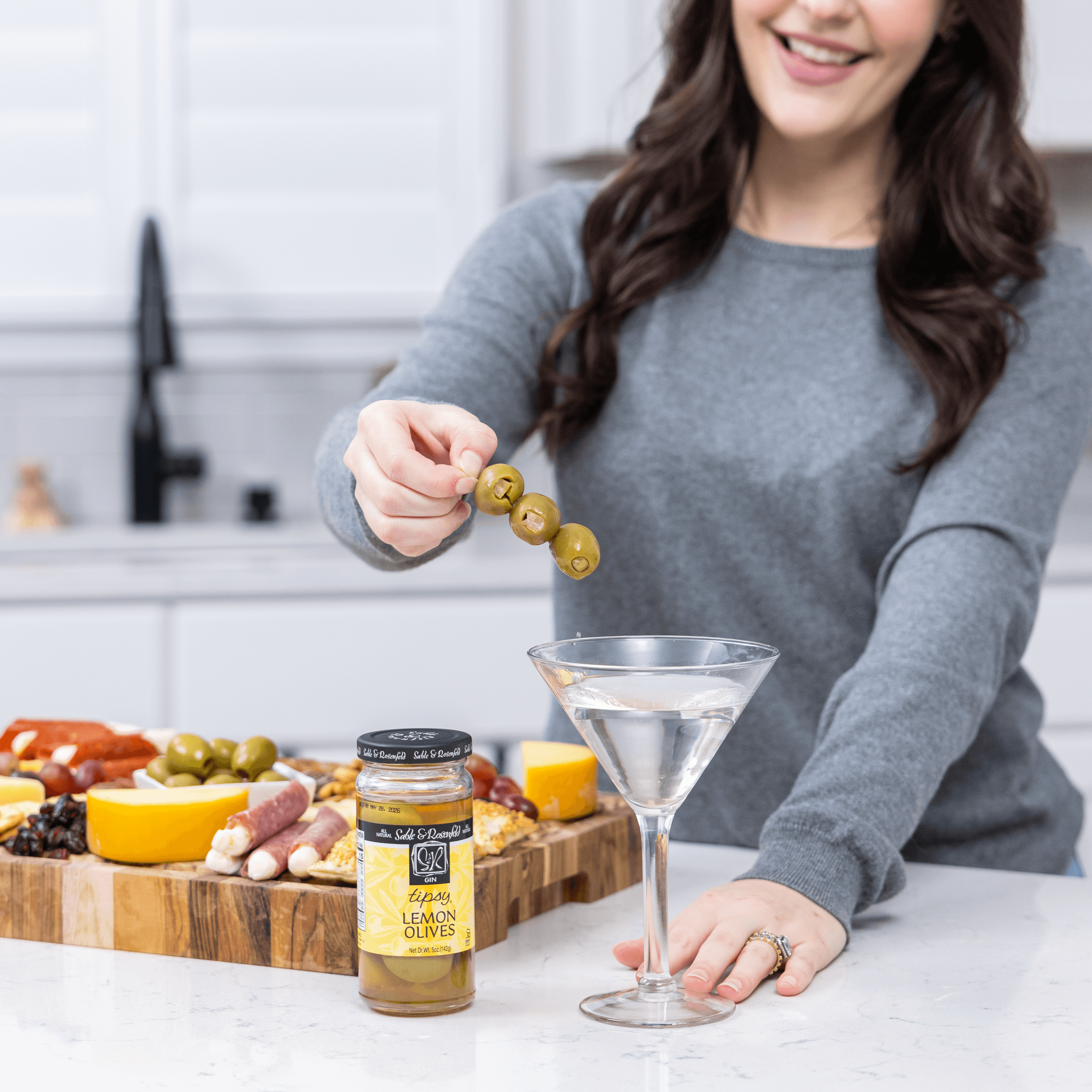 Tipsy Gin Lemon Olives - Lemon Stuffed Olives Infused with Gin Tipsy Gin Lemon Olives - Lemon Stuffed Olives Infused with Gin