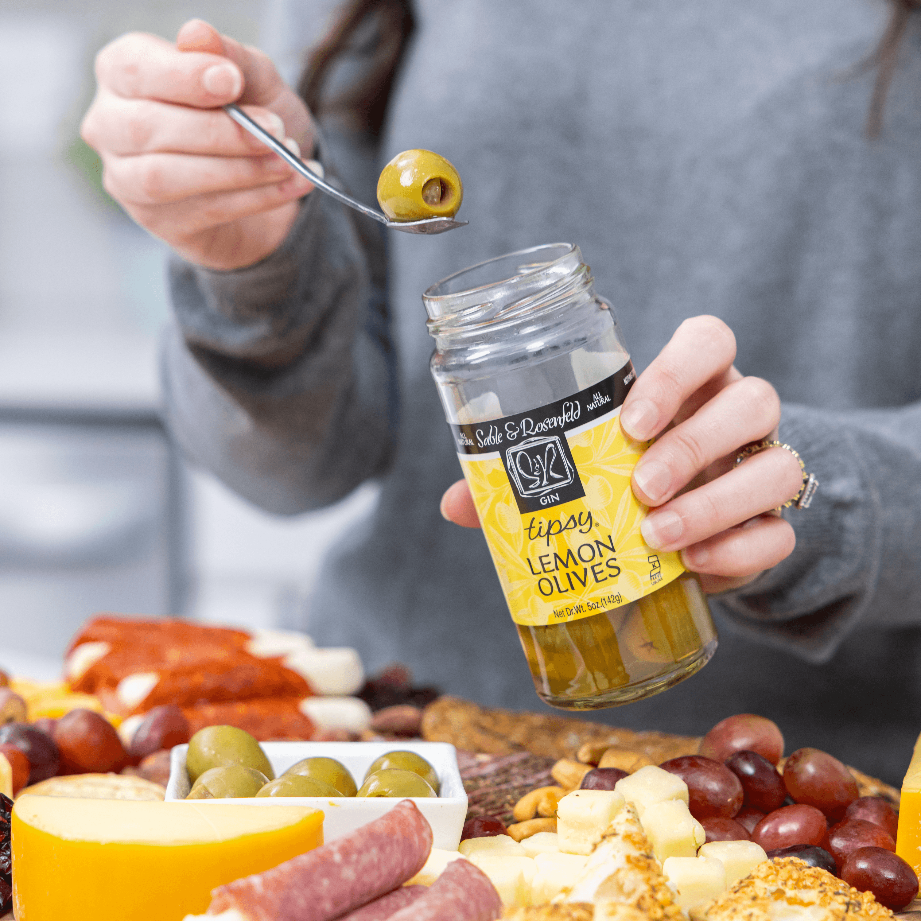 Tipsy Gin Lemon Olives - Lemon Stuffed Olives Infused with Gin Tipsy Gin Lemon Olives - Lemon Stuffed Olives Infused with Gin